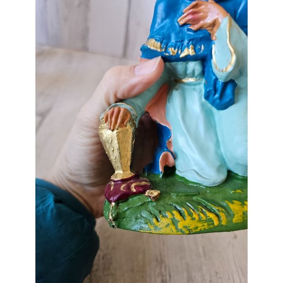 Vintage Italian Wiseman 77 Nativity paper mache village Xmas - Picture 7 of 9